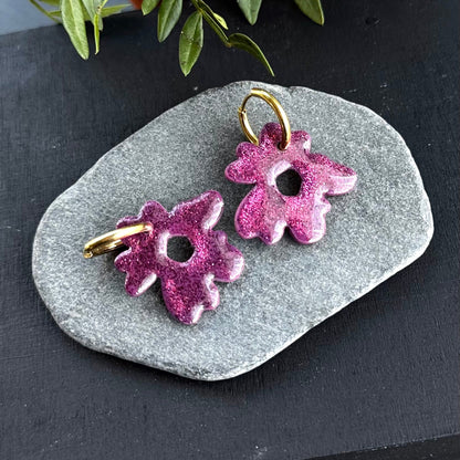 Retrokukka Glitter -korvakorut ⎮ Eri värejä