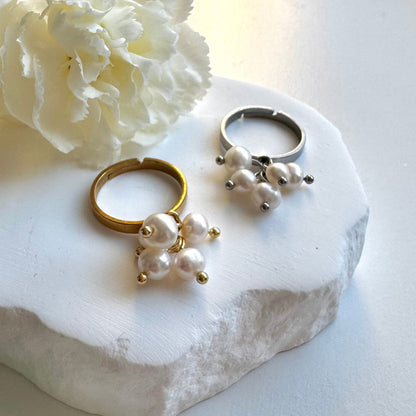 Helmi-sormus ⎮ Kulta & hopea