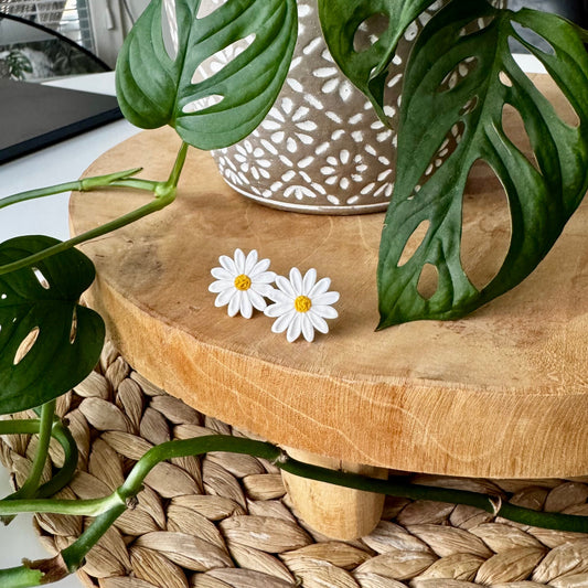 Päivänkakkara -nappikorvakorut ⎮ 2 Mix