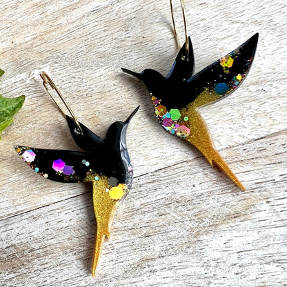 Hummingbird -korvakorut ⎮ Kulta