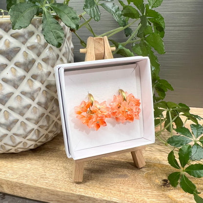 Oranssit kukkakorvakorut
